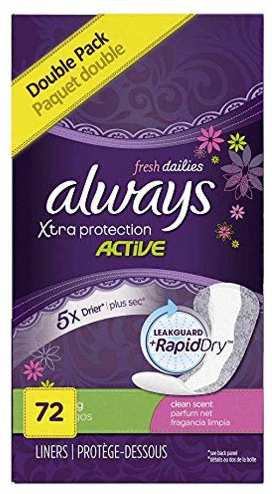 Always Xtra Protection Active Liners Sanitary Pad, Buy Women Hygiene  products online in India
