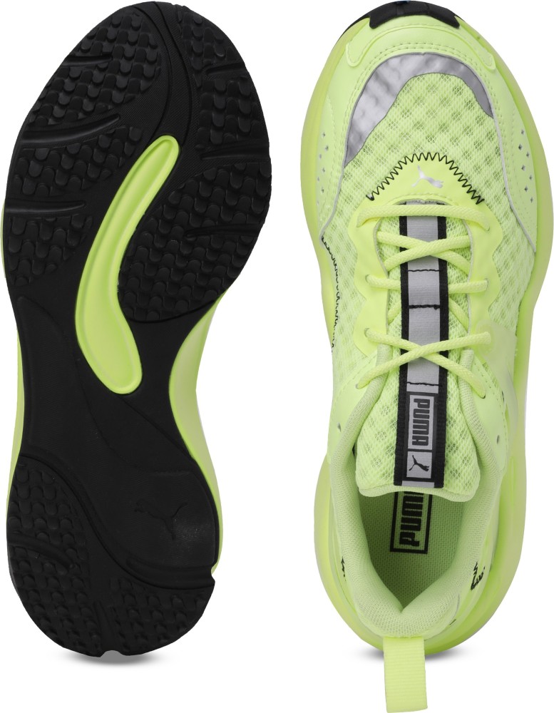 Puma women's best sale rise neon sneakers