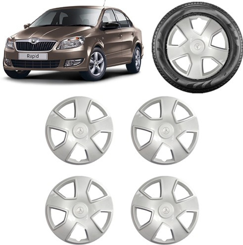 Alpine Dx Sporty Hunk Look Glossy Silver 15 Inch Wheel Cover For