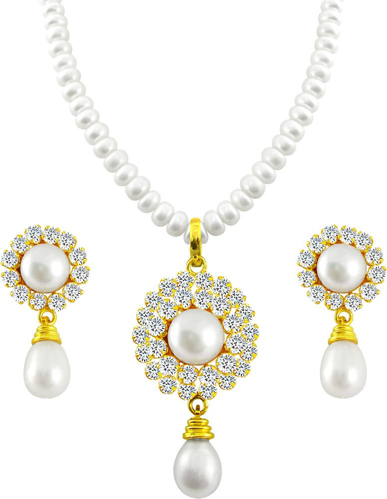 JPearls Mother of Pearl Jewellery Set Price in India Buy JPearls Mother of Pearl Jewellery Set Online at Best Prices in India Flipkart