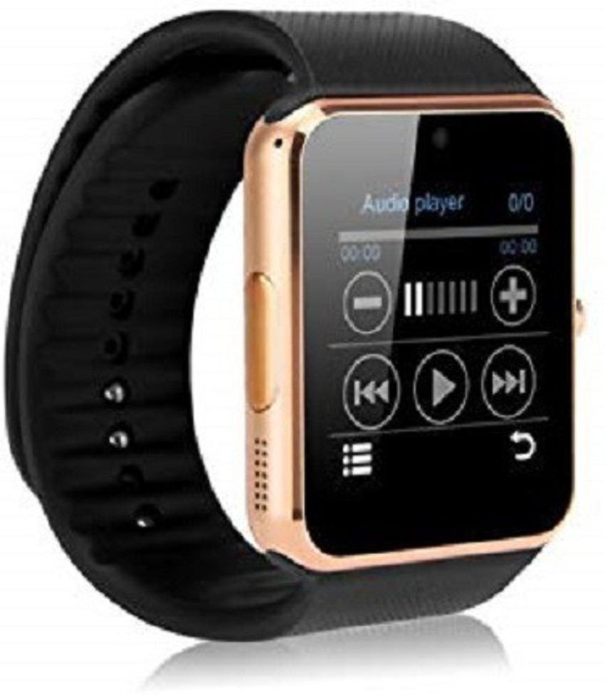 SHOPAIS Gt08 Bluetooth Smart Watch Gold Smartwatch Price in India