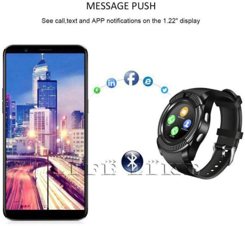 Balaji Fine V8 Black Smartwatch Price in India Buy Balaji Fine