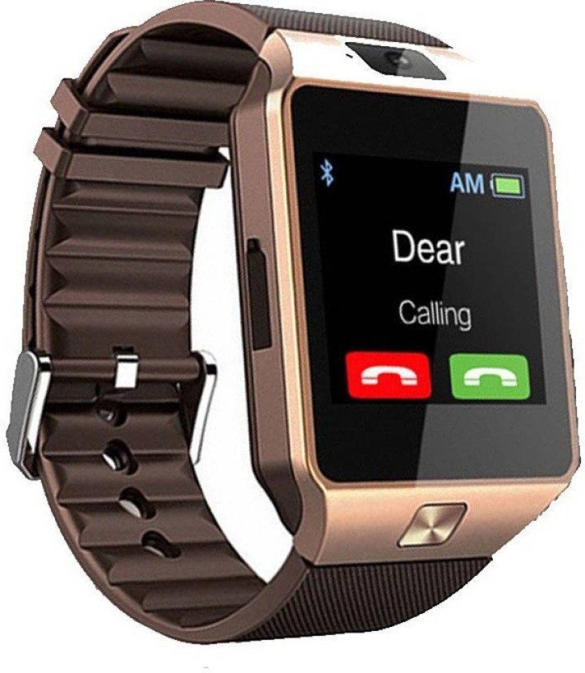 Rock DZ09 Golden 4G calling Android Smartwatch Price in India