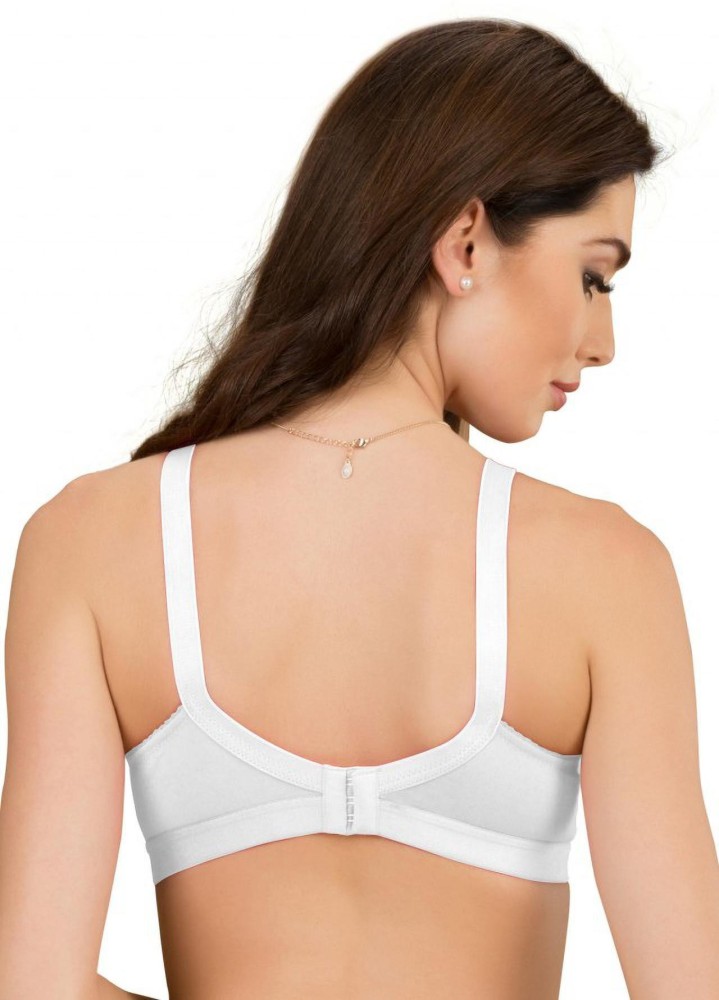 Buy Groversons Paris Beauty Women's Cotton Non Padded Non-Wired Push-up Bra  (CHANDERKIRAN_White_36) at