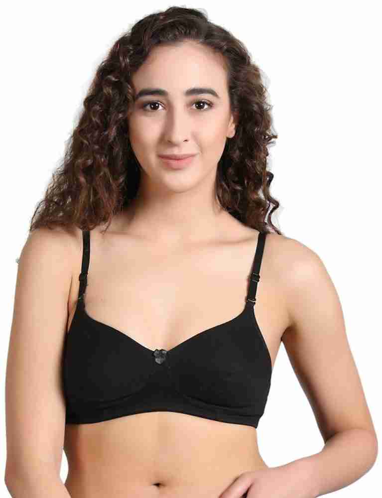 Buy Groversons Paris Beauty by GROVERSONS PARIS BEAUTY Non padded non wired  full coverage seamless T-shirt bra (Black) Women Full Coverage Non Padded  Bra Online at Best Prices in India