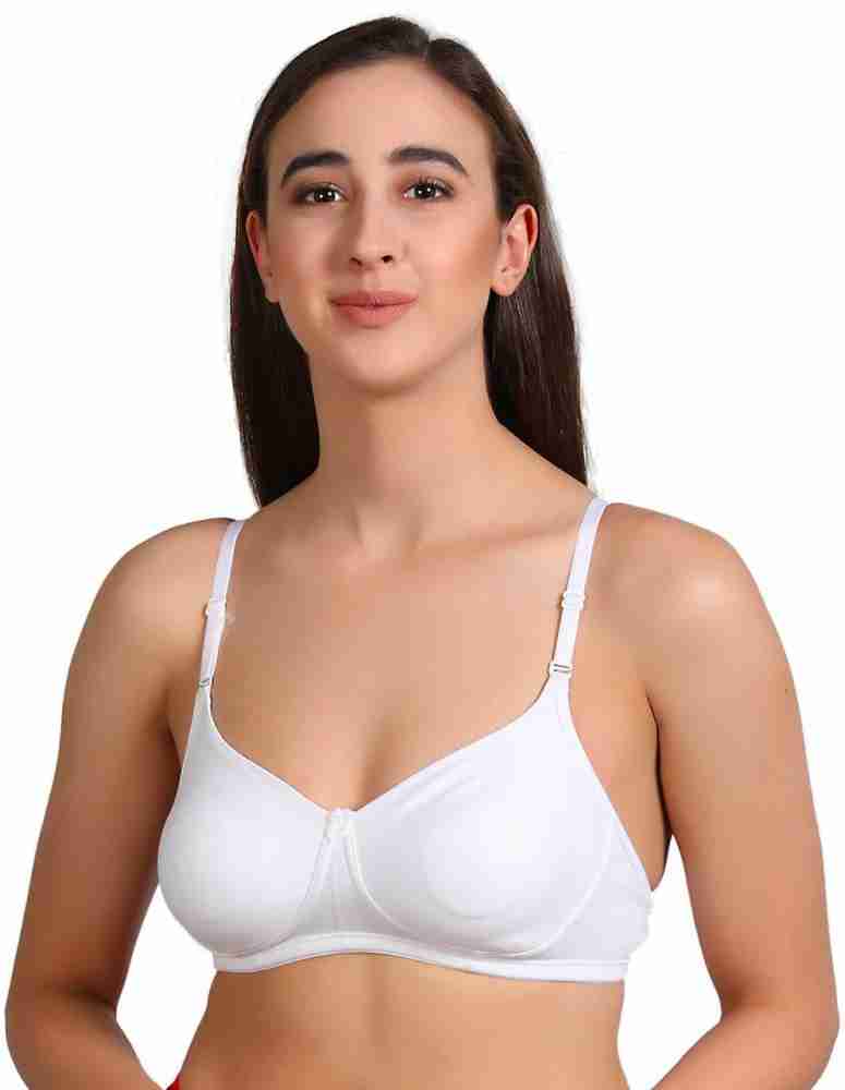 Groversons Paris Beauty by GROVERSONS PARIS BEAUTY Non padded non wired  full coverage seamless T-shirt bra (White) Women Full Coverage Non Padded  Bra - Buy Groversons Paris Beauty by GROVERSONS PARIS BEAUTY
