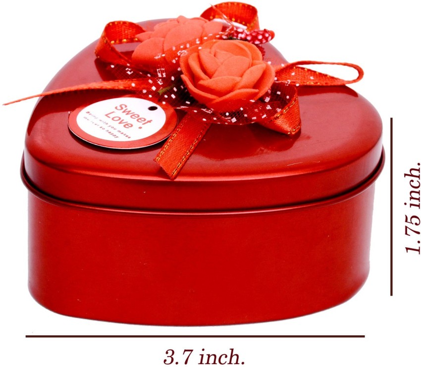 Buy Midiron Beautiful Romantic Gift Hamper For Love One/Wife/Girlfriend  Birthday, Anniversary Gifts For Lover With Chocolate Bars, Red Heart Shape  Tin Box with Small Teddy & Love Greeting Card Online at Best