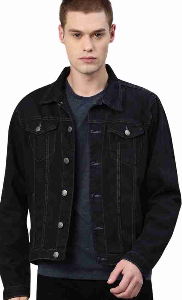 American Crew Full Sleeve Solid Men Denim Jacket Buy American