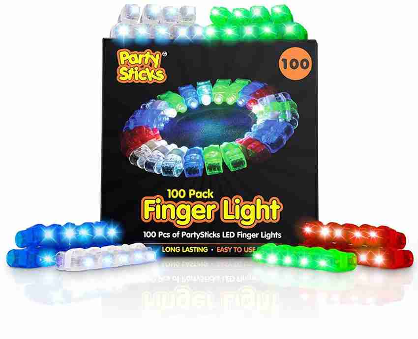 PartySticks Light Up Rings LED Finger Lights Flashing Glow Rings