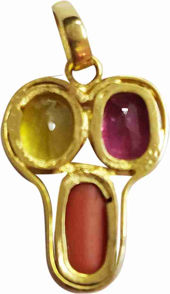 Ruby and clearance yellow sapphire pendant