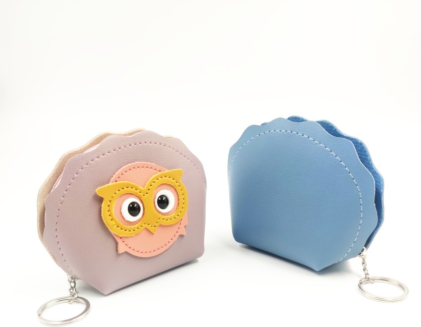 R H lifestyle Owl Design Coin Pouch Cute Key ring Key chain with