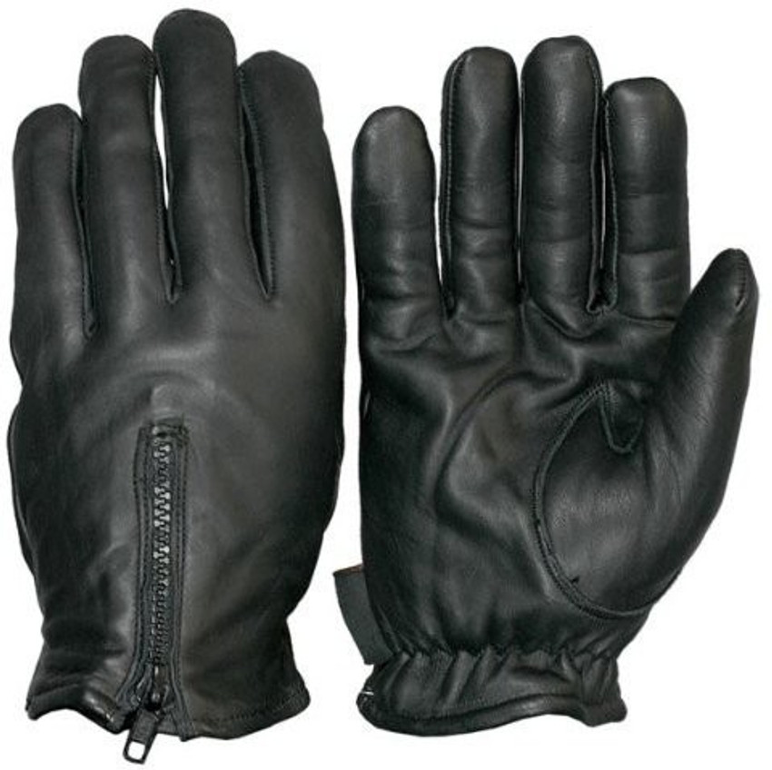 Fleece leather gloves on sale