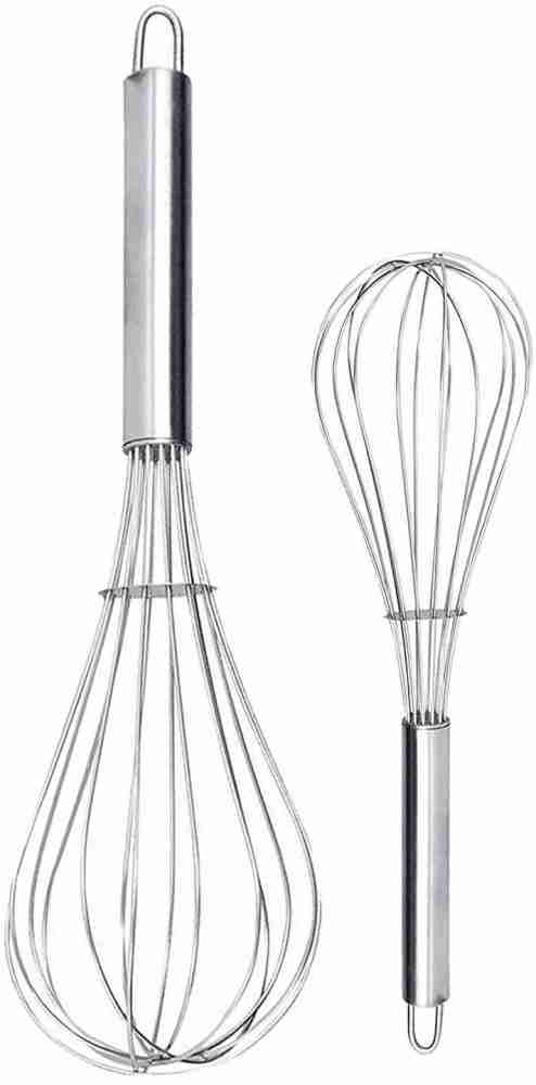 PREMIUM Stainless Steel Wire Whisk Durable Kitchen Manual Egg Beater (3  Pcs) Set