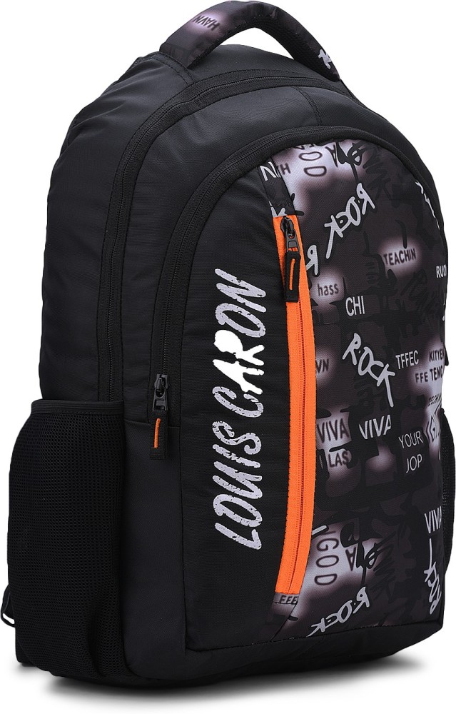 LOUIS CARON Hi storage front zipper 30 L Laptop Backpack Orange - Price in  India