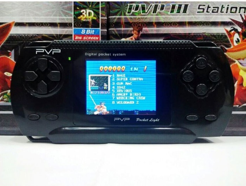 console portable PVP STATION LIGHT 3000 Et 1 cartouche 88888 in 1 Crash  Mario