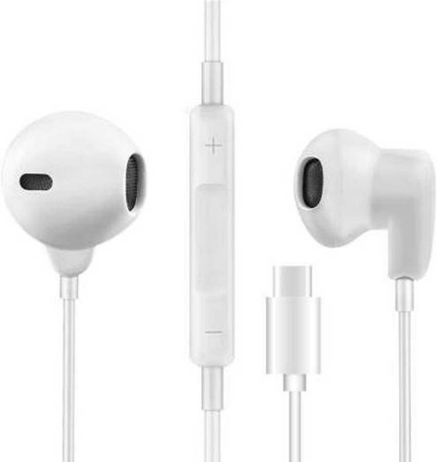 Hashtag Type C Plug Earphone HD Stereo Sound with Mic Wired