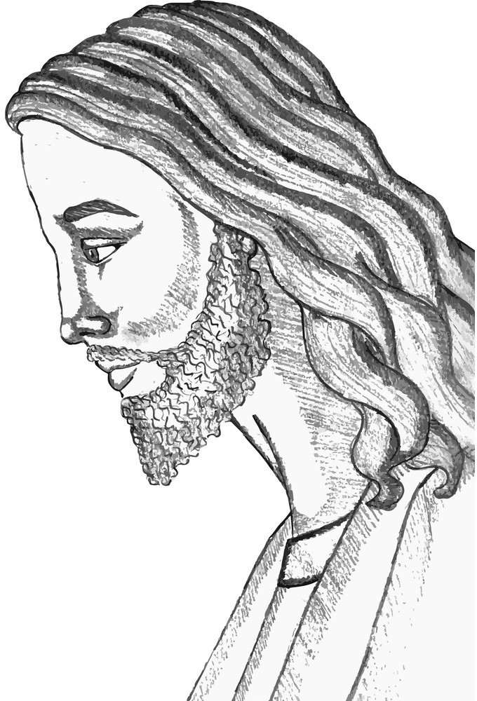 Download Jesus On The Cross Art Drawing Picture | Wallpapers.com