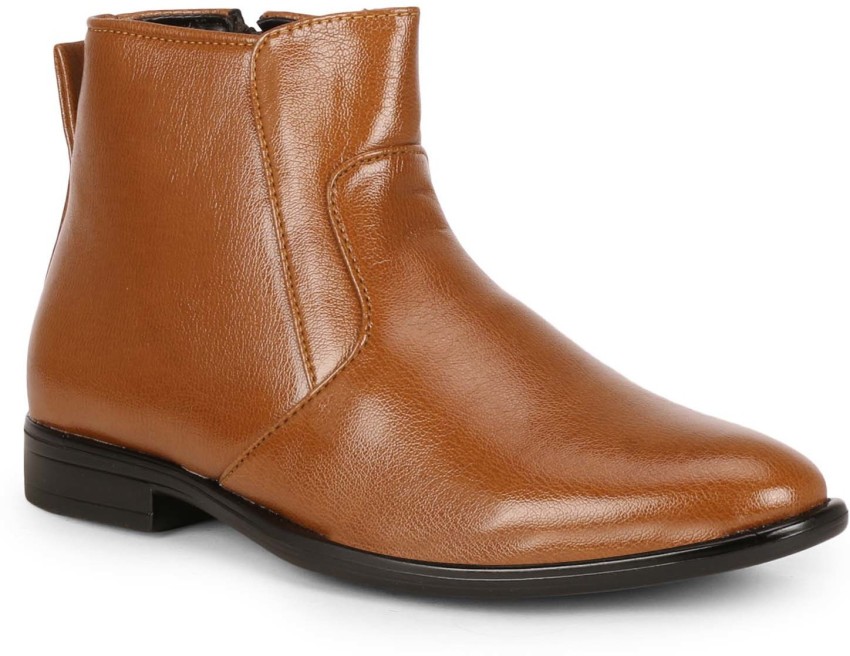 Attitudist Brown Ankle Boot Both Zip For Men - ATTITUDIST Brown / 7