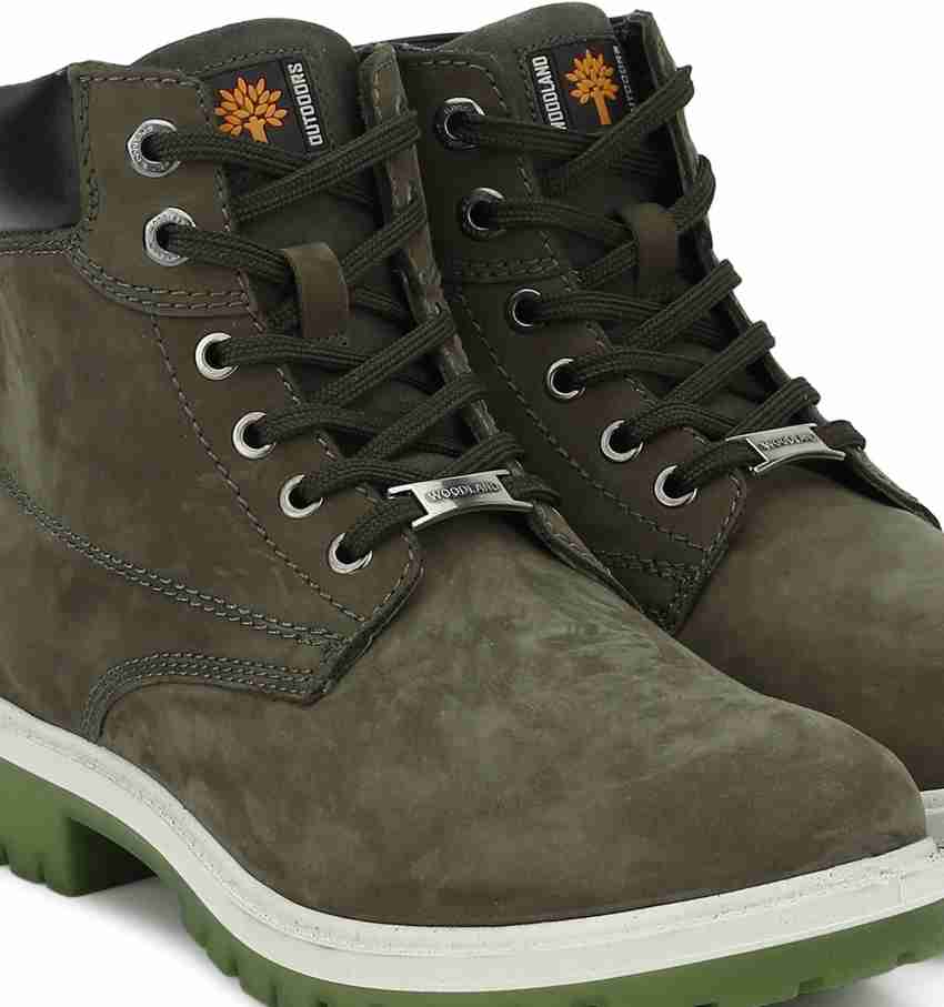 Woodland boots 2024 olive green