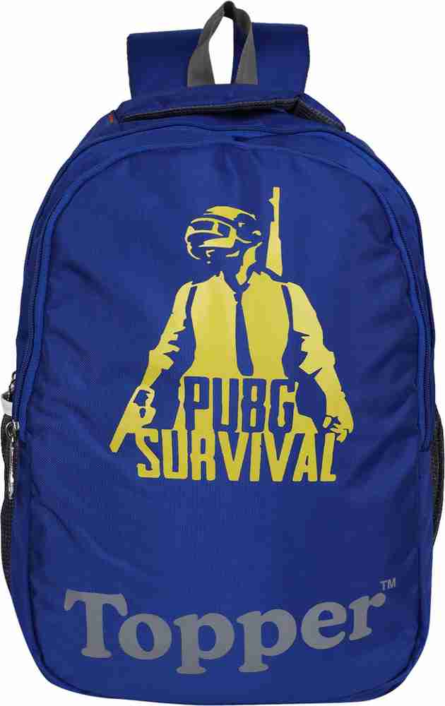 Flipkart Topper Stylish Blue Pubg Survival Casual Rain Cover School Bag for Boys Girls School College Bags for Boys Tourister Travel Bags Men 6th to 12th lightweight school beg