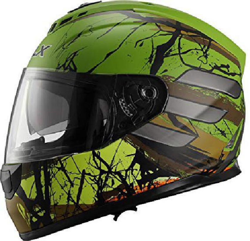 Glx Dual Visor Full Face Motorcycle Street Bike Helmet Gloss