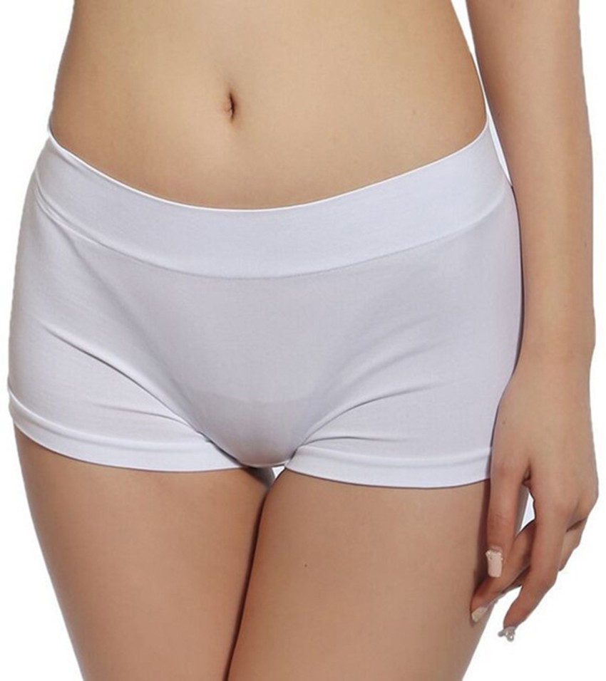 Yogi Enterprises Women Boy Short White Panty - Buy Yogi Enterprises Women  Boy Short White Panty Online at Best Prices in India