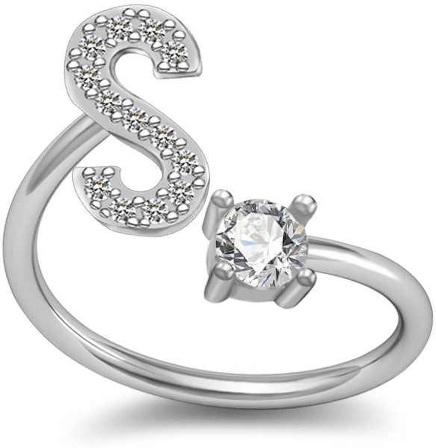 S name diamond top ring
