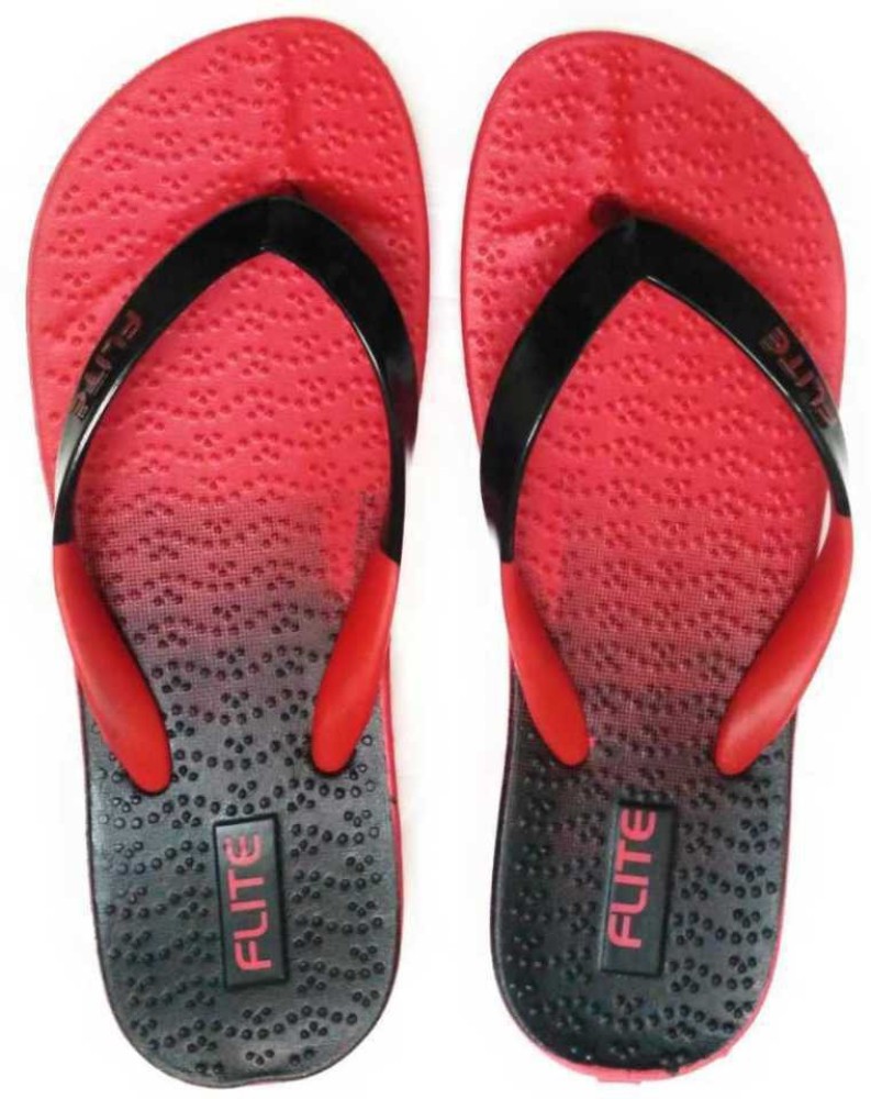 Ladies red flip flops deals