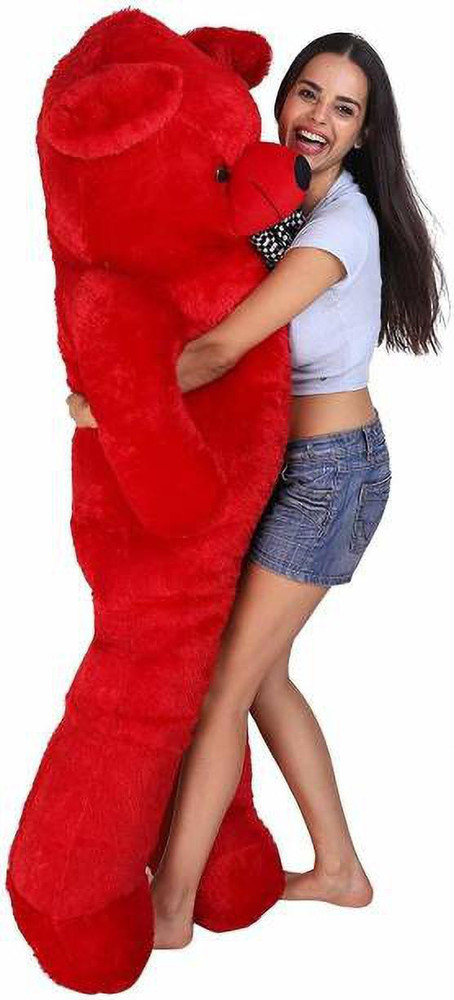 Big teddy bear in red colour hotsell