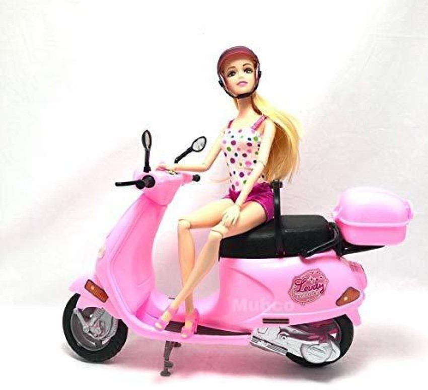 Barbie doll best sale and scooter vehicle