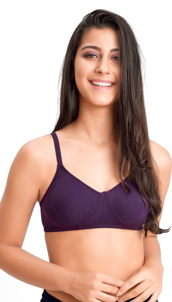 Buy juliet Women's Non Padded Solid Full Coverage Sports Bra Black