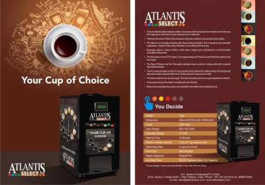 Atlantis Classic 2 Lane Tea and Coffee Machine Price in India