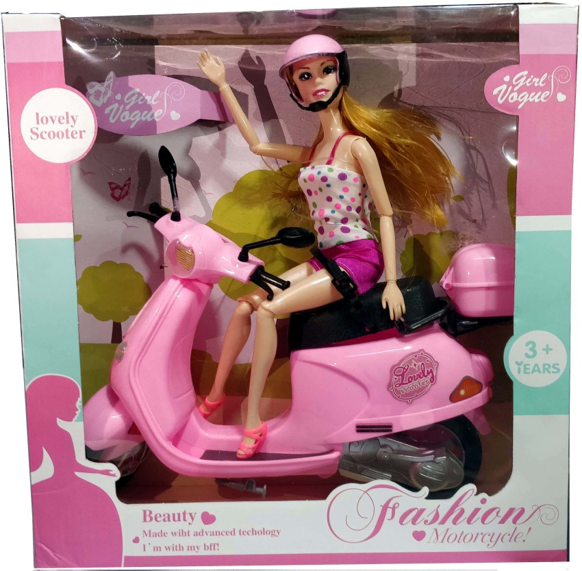 Barbie Scooter Moped Pink White