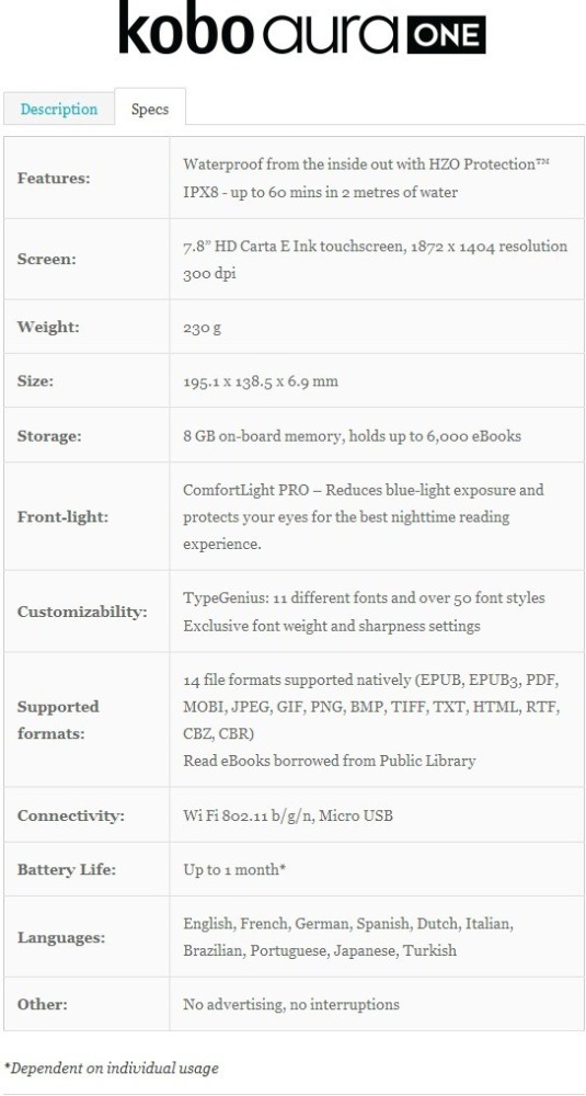 Kobo Nia | eReader | 6 Glare Free Touchscreen | Adjustable Brightness |  Thin & Light | eBooks | WiFi | 8GB of Storage | Carta E Ink Technology 