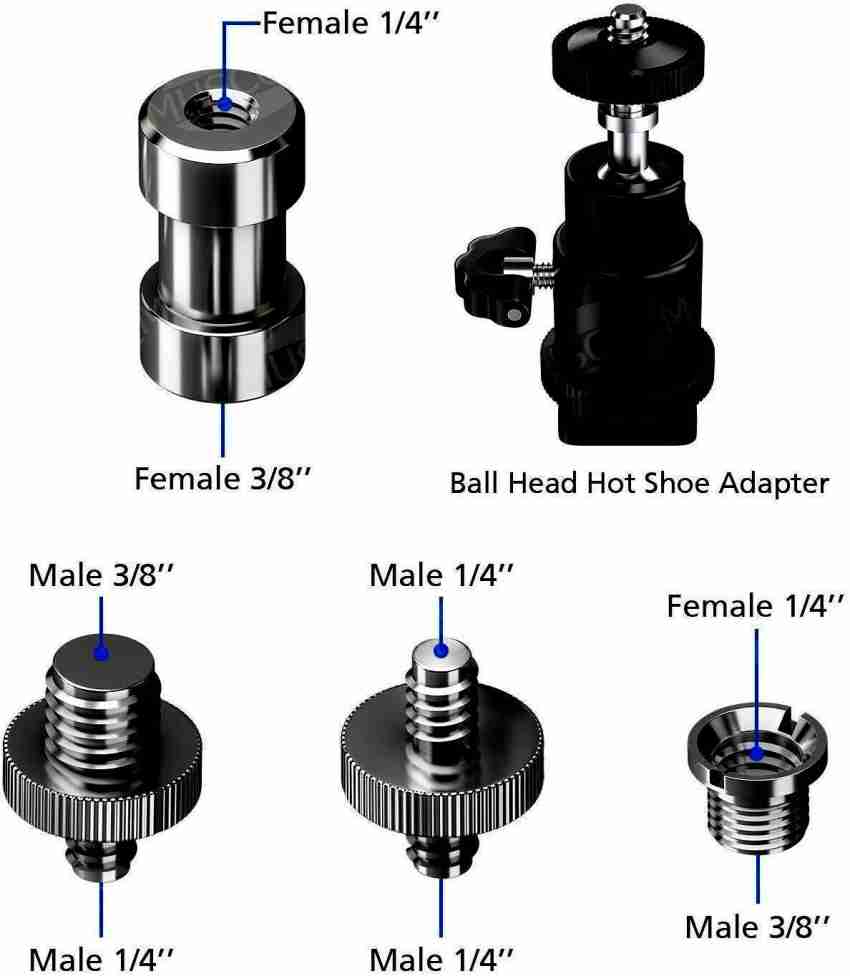 SHOPEE Nut & Bolt Set randed Camera Screw, 24 Pcs 1/4 Inch and 3/8 Inch  Converter Threaded Screws 1/4 Hot Shoe Adapter Mount Camera Set for  Camera/Tripod/Monopod/Light Stand Price in India 