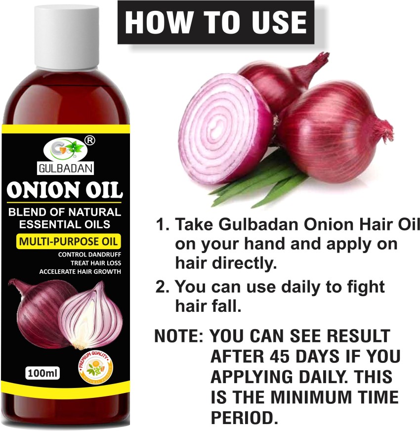 GULBADAN Onion Hair Oil for Hair Growth with Onion  Black Seed for Hair  Fall Control Hair Oil  Price in India Buy GULBADAN Onion Hair Oil for Hair  Growth with Onion