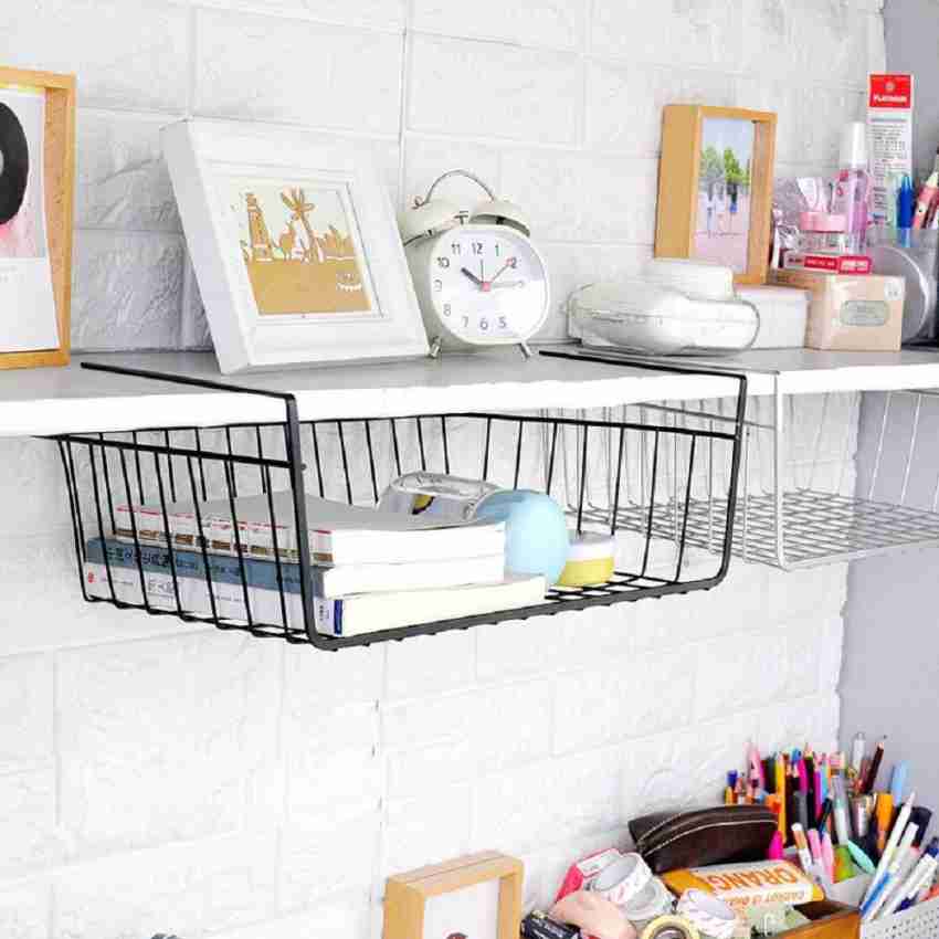 1pc Kitchen Cabinet Under Shelf Wire Basket Storage Organizer With