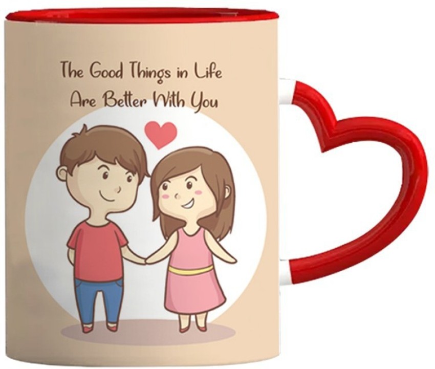 Flipkart SmartBuy LOVE Couple Ceramic Coffee Mug Price in India