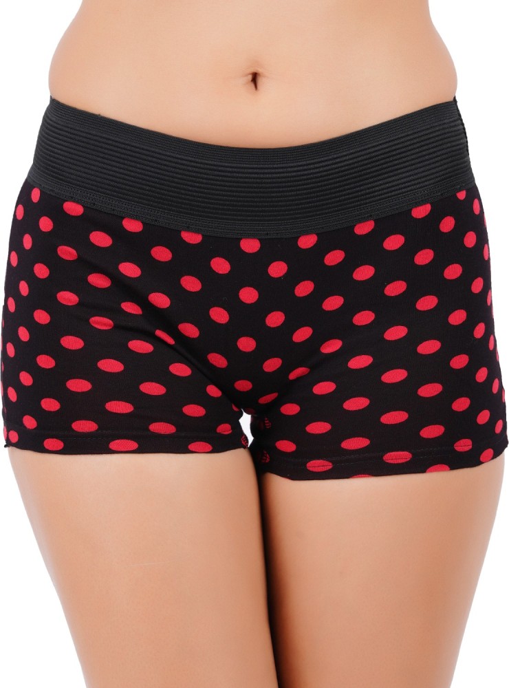 VAISHMA Women Boy Short Black, Red Panty - Buy VAISHMA Women Boy Short  Black, Red Panty Online at Best Prices in India
