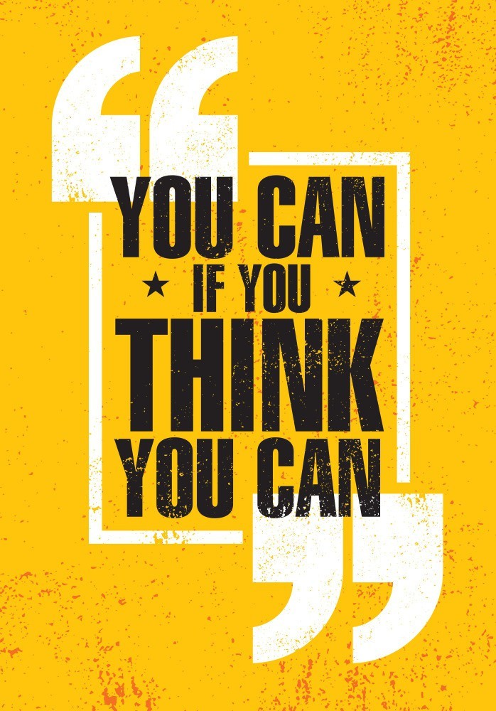 you can if you think Sticker Poster, motivational quotes