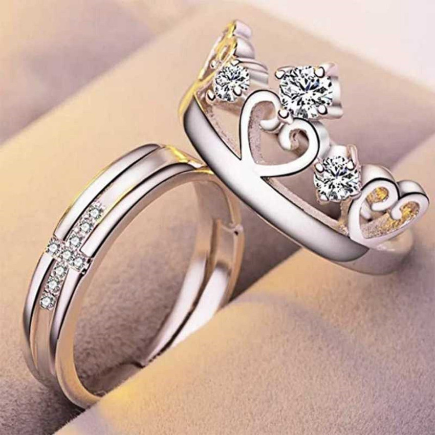 King and queen online rings silver price