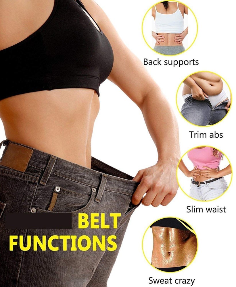 RBS 3XL Sizper Sweet Sweat Belt Waist Trimmer Belt Fat Burner Belly Sweat  Tummy Yoga Body Wrap for waist(BLACK} Slimming Belt Price in India - Buy  RBS 3XL Sizper Sweet Sweat Belt
