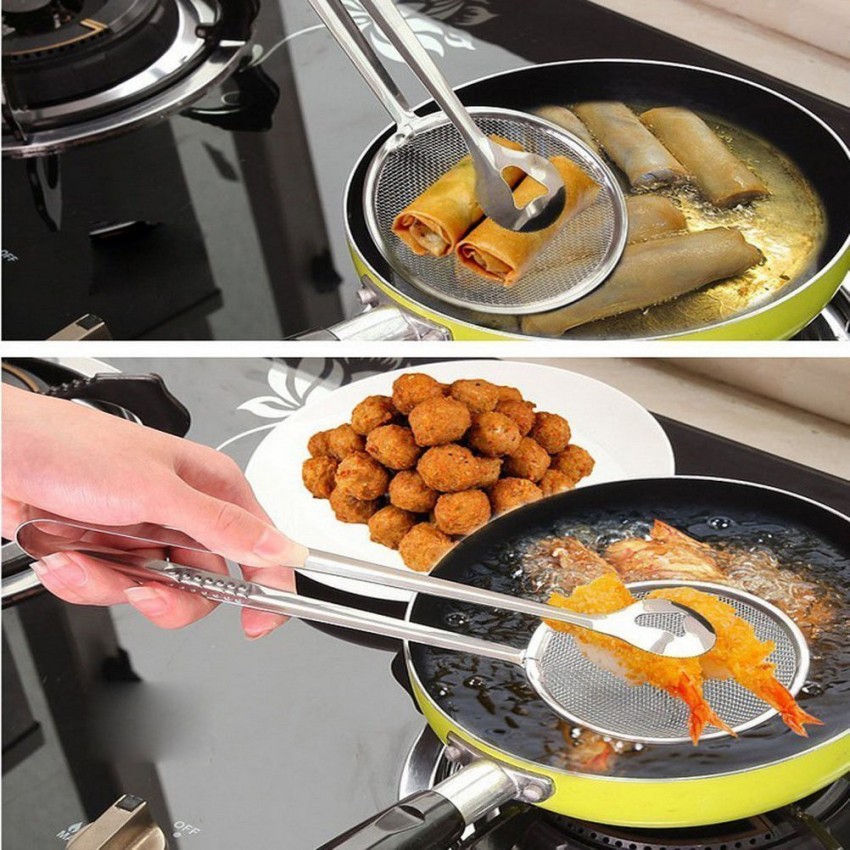 1pc 2 In 1 Multifunctional Spatula Grip Food Flip Fried Egg Tong