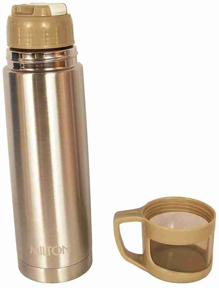 Milton Glassy 750 Thermosteel Water Bottle with Drinking Cup Lid, 750 ml