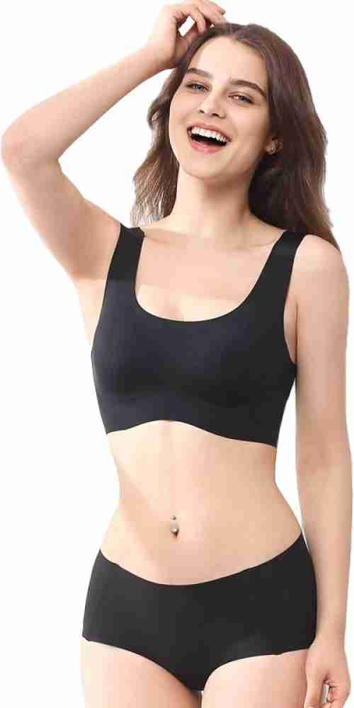 Buy ELEBAE Women Sexy Thin Strap Sports Quick-Drying Sports Corset Yoga  Fitness Sports Underwear Without Steel Ring Cotton Designer Soft and  Comfortable Casual Beach Wear Bras for Women & Girls (Medium) at