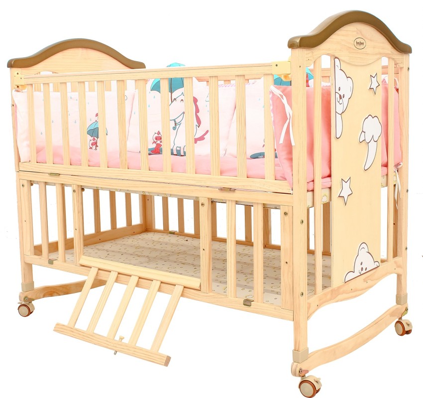 Baby cradle clearance with bed