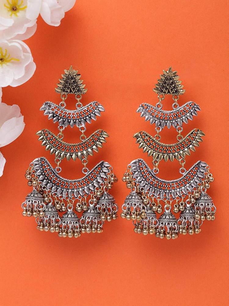 Total Fashion Naira Inspired Traditional Studded Big Jhumka Jhumki Earrings  For Women  Girls