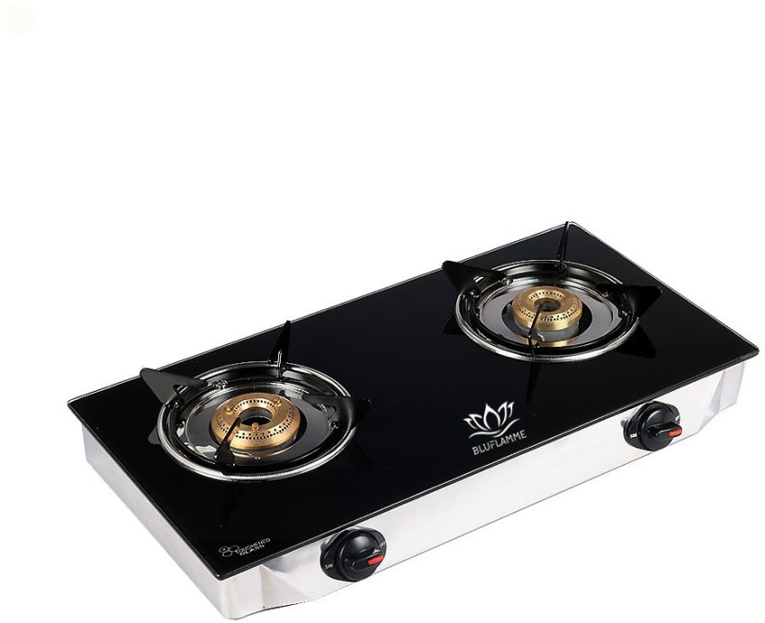 BLUFLAMME 2 burner glasstop ultra series Stainless Steel Manual Gas Stove  Price in India - Buy BLUFLAMME 2 burner glasstop ultra series Stainless  Steel Manual Gas Stove online at