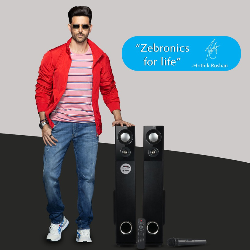 Zebronics zeb 11200 bt rucf hot sale karaoke tower speaker 200 rms