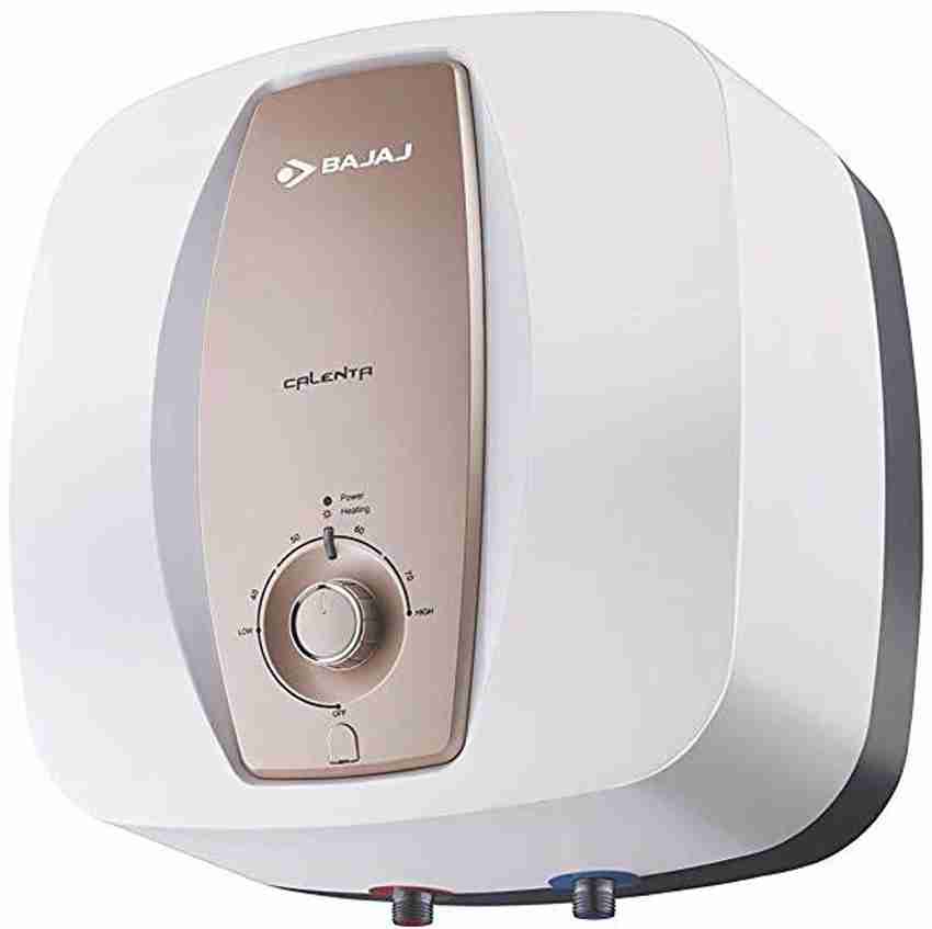 BAJAJ 25 L Storage Water Geyser (CALENTA MECHANICAL, White u0026 Gold) Price in  India - Buy BAJAJ 25 L Storage Water Geyser (CALENTA MECHANICAL, White u0026  Gold) online at Flipkart.com